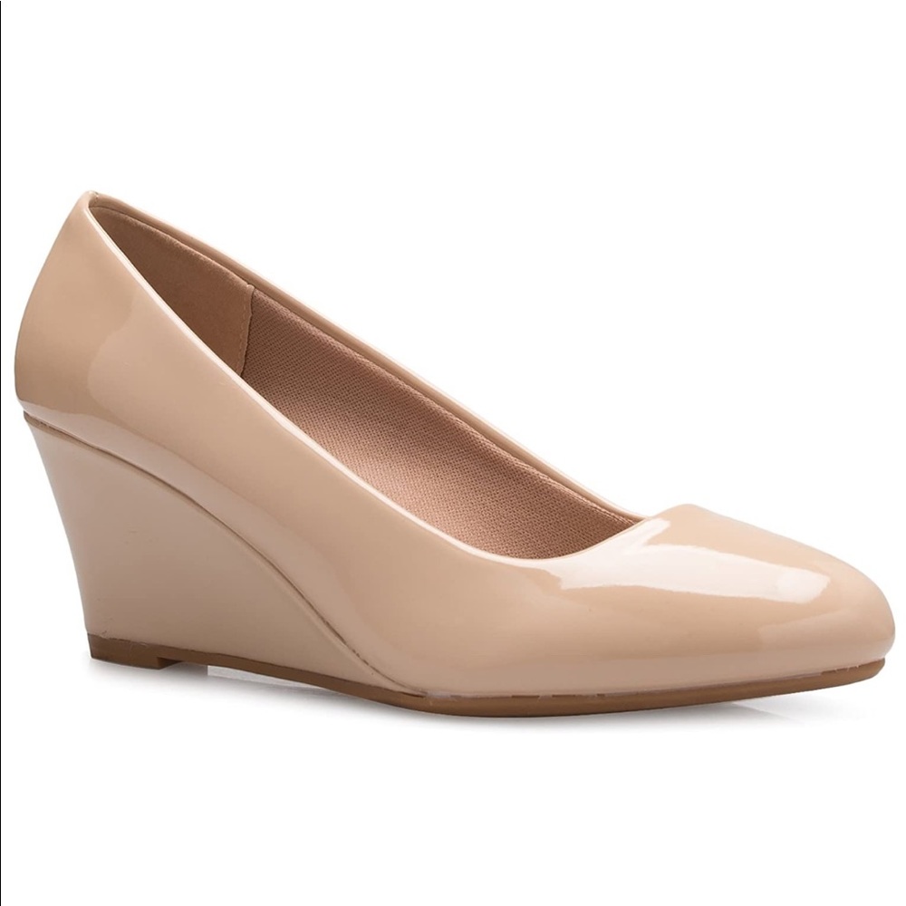 OLIVIA K Women's Adorable Low Wedge Heel Shoes